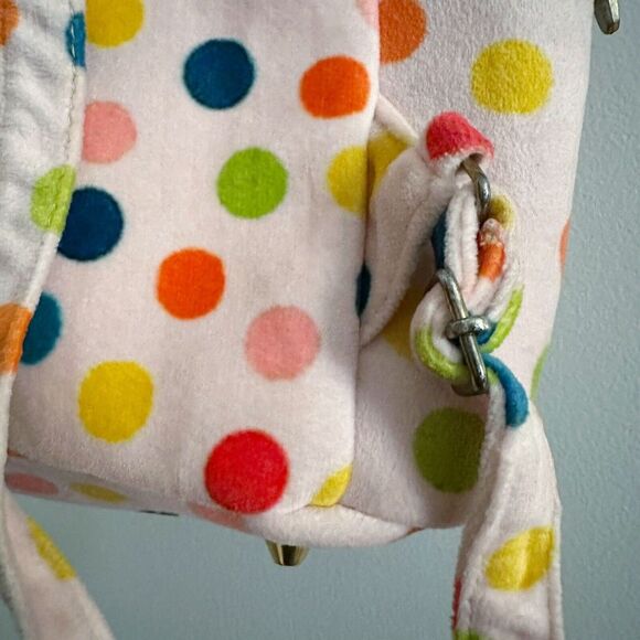 Vintage Falcony Pink Brad BackPack Day Bag Velvet Beaded Girly Purse Gold Rose‎ - Picture 6 of 6